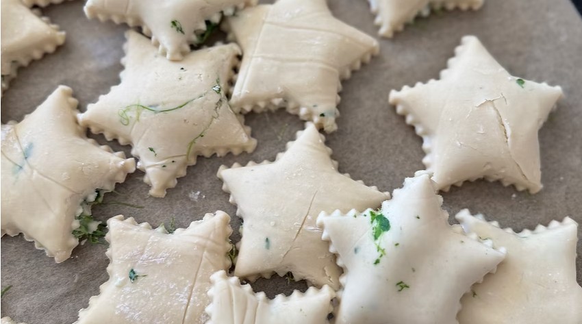 Star Shaped Spinach Ravioli